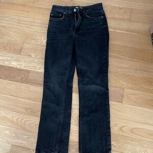 Zara Women's Straight Leg Black Jeans